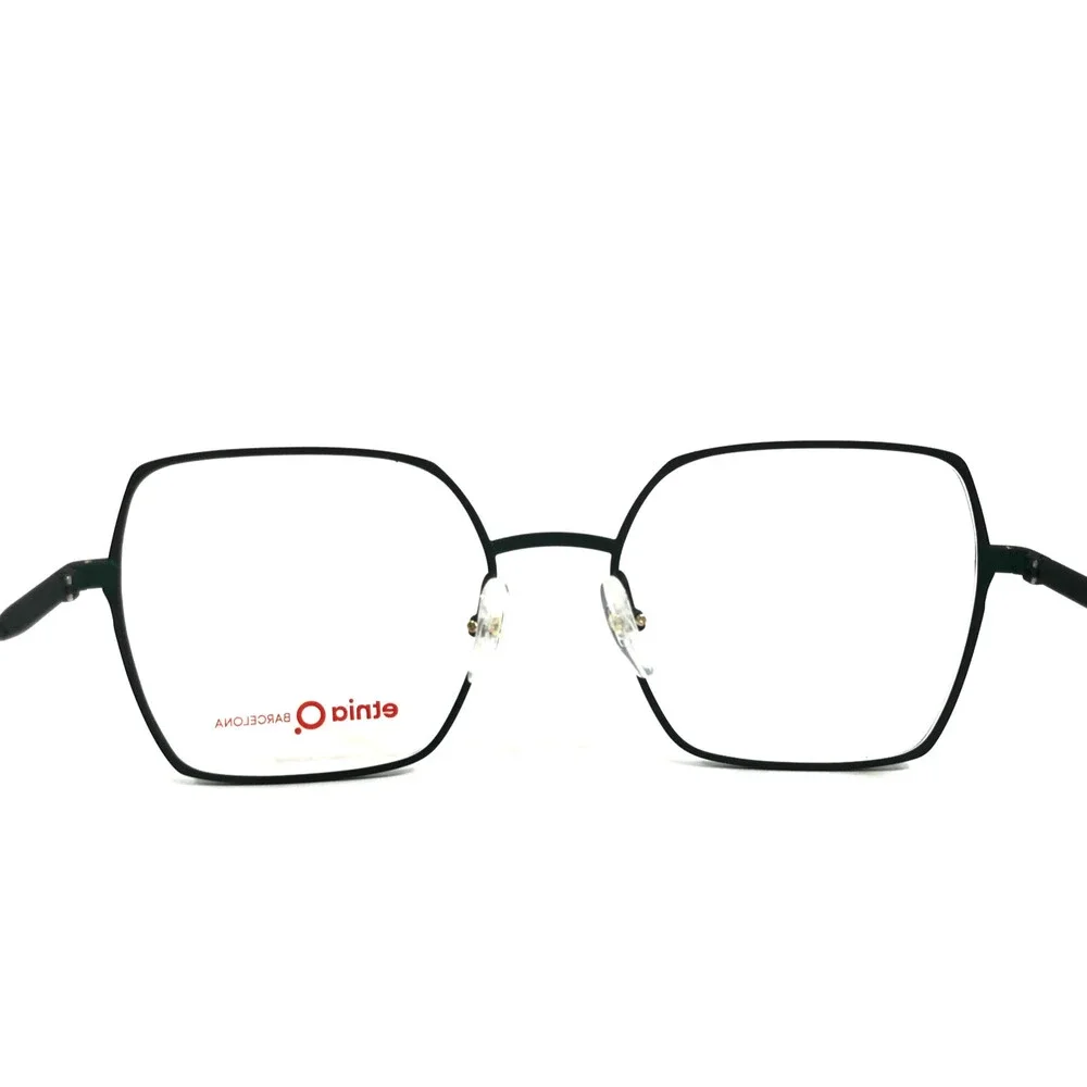 Etnia Barcelona Eyeglasses Frames AGORA DG Dark Green Square Wire Rim 53-19-140